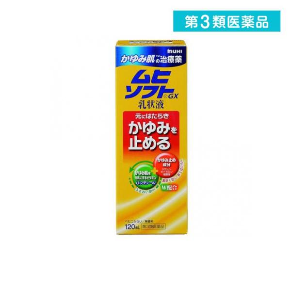 2980円以上で注文可能  第３類医薬品ムヒソフトGX 乳状液 120mL かゆみ止め 塗り薬 乾燥...