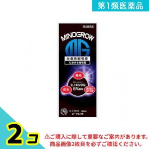 第１類医薬品 ミノグロウ 60mL 発毛剤 育毛剤 男性用 ミノキシジル 岩城製薬 2個セット