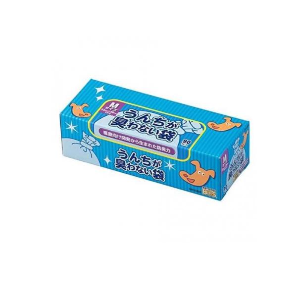 うんちが臭わない袋 BOS(ボス) イヌ用 Mサイズ マチ付 90枚入 (箱型) (1個)