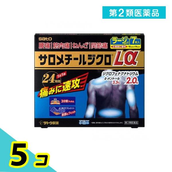 第２類医薬品サロメチールジクロLα 7枚 5個セット