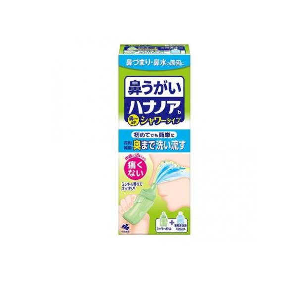 小林製薬 ハナノアb シャワータイプ 鼻洗浄器具+専用洗浄液 500mL (1個)