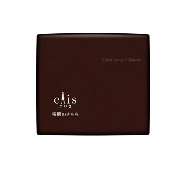 エリス 素肌のきもち超スリム シンプルデザイン 多い昼用 羽つき 23cm 20枚入 (1個)