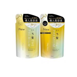 いち髪 THE PREMIUM エクストラダメージケアシャンプー シャイニーモイスト 340mL (&トリートメント シャイニーモイスト 340g 詰め替えセット) (1個)
