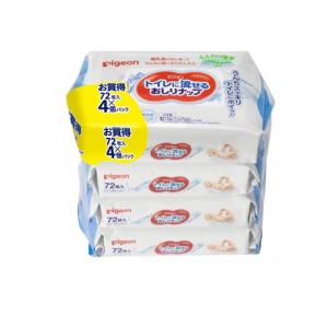 ピジョン トイレに流せるおしりナップ 72枚入 (×4個パック) (1個)