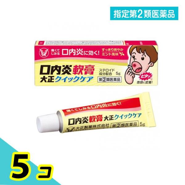 指定第２類医薬品 口内炎軟膏大正クイックケア 5g 5個セット