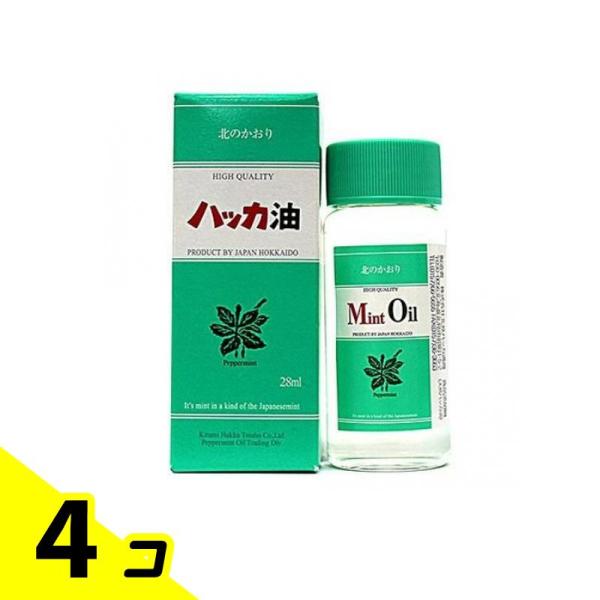 北見ハッカ通商 ハッカ油 28mL ボトル ハッカ オイル 4個セット