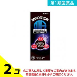 第１類医薬品 ミノグロウ 60mL 発毛剤 育毛剤 男性用 ミノキシジル 岩城製薬 2個セット