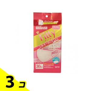フィッティ シルキータッチ 耳ゴムふわり ケース付 やや小さめ 30枚入 (ピンク) 3個セット