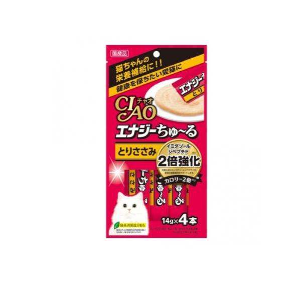 いなば 猫用 CIAOエナジーちゅ〜る(ちゅーる) とりささみ 14g (×4本) (1個)