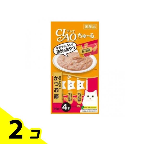 いなば 猫用おやつ CIAOちゅ〜る(チャオちゅーる) 宗田かつお&amp;かつお節 14g (×4本) 2...