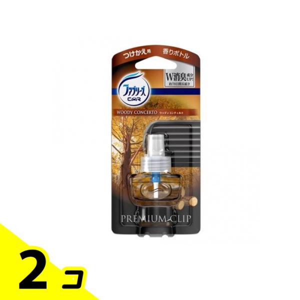 ファブリーズ クルマ プレミアムクリップ ウッディコンチェルト 7mL (付け替え用) 2個セット