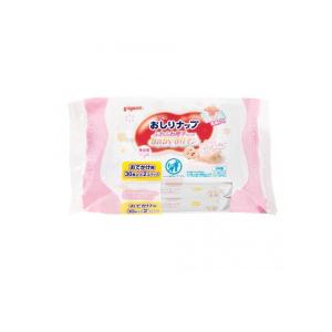 ピジョン おしりナップ ふわふわ厚手仕上げ ベビーオイルイン 30枚入× 2個パック (おでかけ用) (1個)