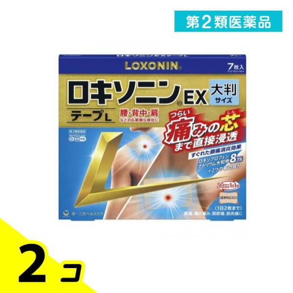第２類医薬品ロキソニンEXテープL(大判サイズ) 10×14cm 7枚 2個セット