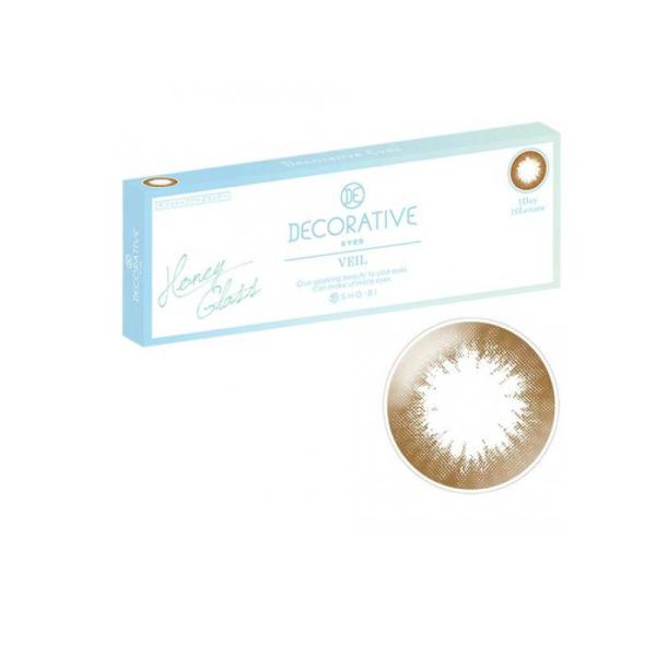 デコラティブアイズワンデー ヴェール UV&amp;モイスト ハニーグラス 10枚入 (-8.50 度あり)...