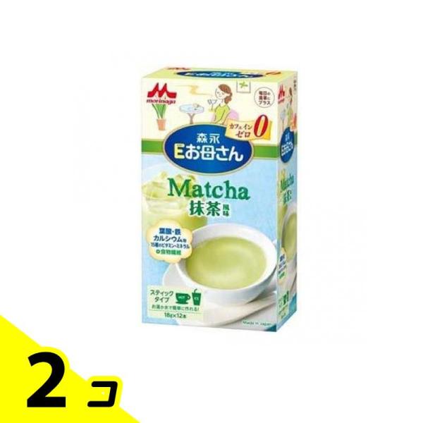 森永Eお母さん 抹茶風味 18g (×12本) 2個セット