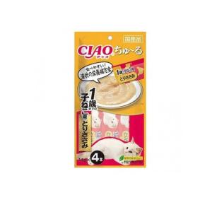 いなば CIAOちゅ〜る(チャオちゅーる) 1歳までの子ねこ用 とりささみ 14g× 4本入 (1個)