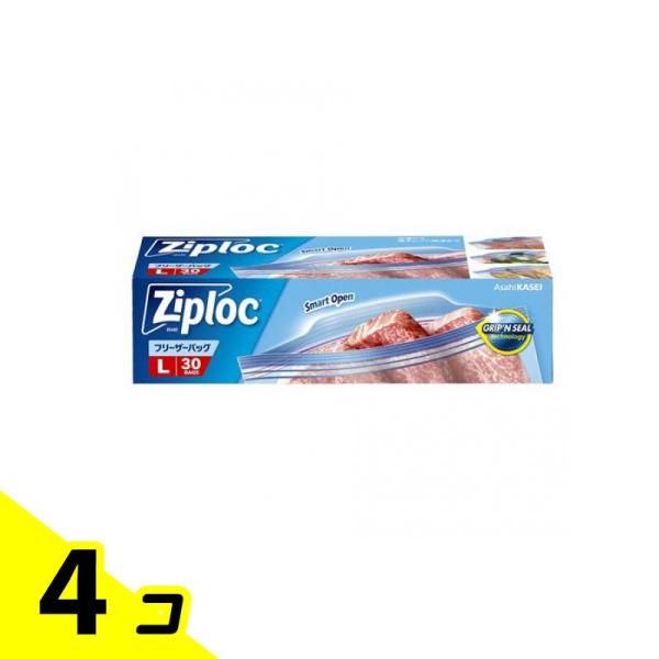 Ziploc(ジップロック) フリーザーバッグ Lサイズ 30枚入 4個セット