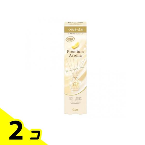 お部屋の消臭力 Premium Aroma Stick つめかえムーンライトシャボン 50mL 2個...