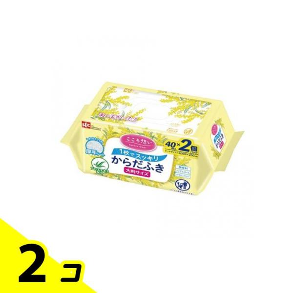 レック こころ想い からだふき 80枚入 (40枚×2個パック) 2個セット