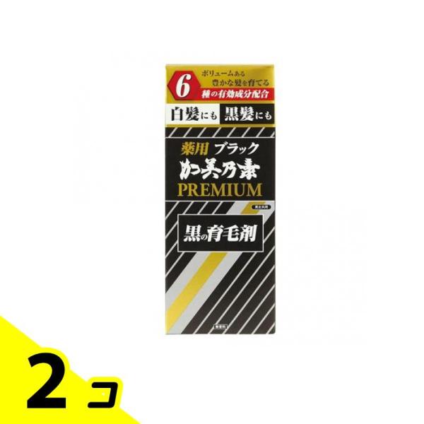 薬用ブラック加美乃素PREMIUM(プレミアム) 黒の育毛剤 180mL 2個セット
