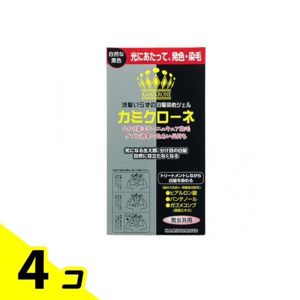 カミクローネ 自然な黒色 ブラック 80mL 4個セット