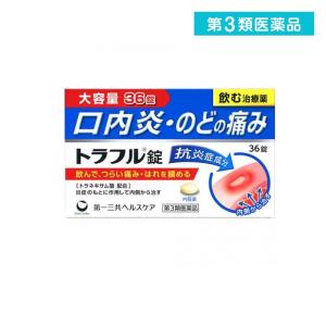 第３類医薬品 トラフル錠 36錠 飲み薬 口内炎 喉の痛み 炎症 腫れ 第一三共 (1個)