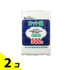 リーダー カット綿 500g (8cm×16cm) 2個セット｜みんなのお薬バリュープライス(みんなのお薬)