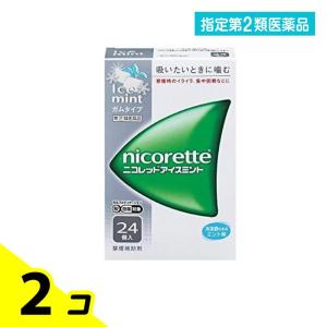 指定第２類医薬品 ニコレットアイスミント 24個入 禁煙ガム ニコチンガム 禁煙補助剤 市販薬 2個セット｜みんなのお薬バリュープライス(みんなのお薬)