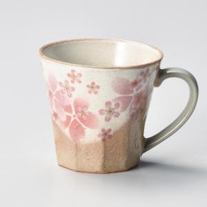 マグカップ おしゃれ カフェ 重ね桜 マグ 220cc コーヒー 食器 陶器｜minopota