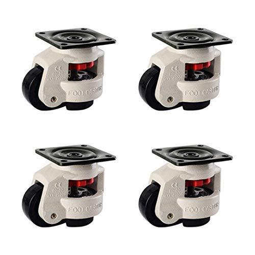 63mm キャスター 4個セット 高さ調整可能 格納式 レベリングキャスター ヘビーデューティマシン