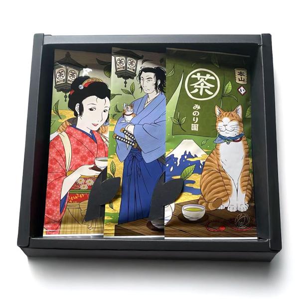 お茶 ギフト セット│駿河│ねこ 日本茶 緑茶 猫 お土産 かわいい プレゼント 静岡茶