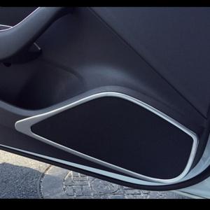 車ドアステレオスピーカーフレーム装飾カバートリム 4 個アウディA3 8v 2013-2018 ステンレス鋼車のスタイリング成形｜minorinrin