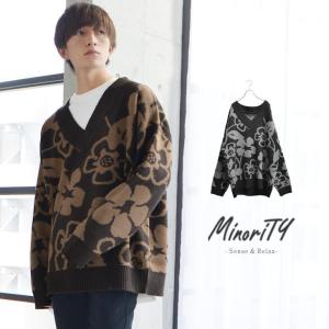 ニット メンズ ニットセーター メンズ Vネック ニット メンズ ゆったりニット メンズ ビッグシルエット プルオーバーニット メンズ 秋服 秋 冬服 Minority Yahoo 店 通販 Yahoo ショッピング