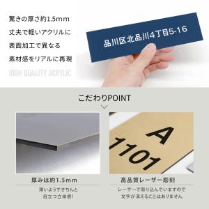 表札 シール ハウスナンバー ポスト用 屋外用...の詳細画像2