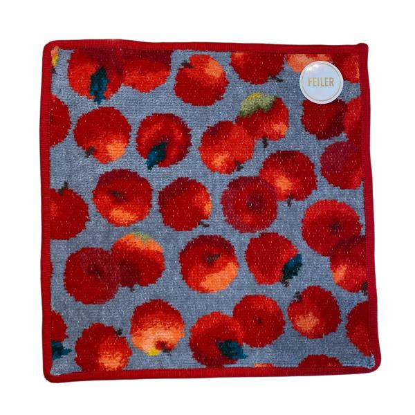 FEILER フェイラー タオルハンカチ 25cm レポム LES POMMES レッド グレー レ...