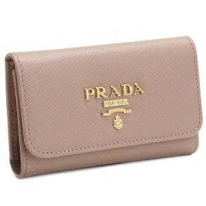 プラダ PRADA ４連キーケース 1PG004 QWA F0236 CIPRIA ベージュ系 レディース｜minoya-store