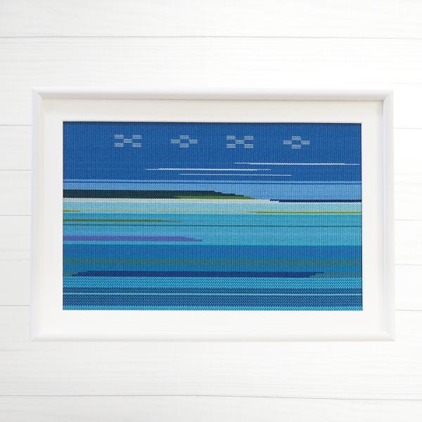 海空島 みんさー額装・Ｌ [MINSAH] 【送料無料】