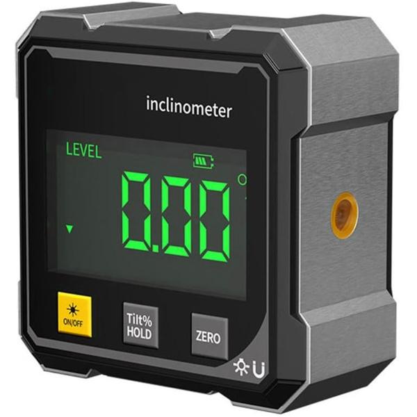 磁気式デジタル角度計 充電式 防水防塵 LCD 木工 / 建設用