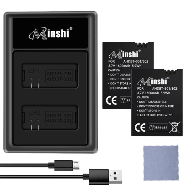 【セット】minshi GoPro AHDBT-301 HERO 3【1600mAh 3.7V】PS...