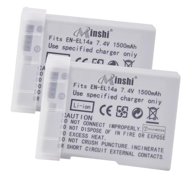 【２個セット】minshi NIKON D3200【1500mAh 7.4V】高品質EN-EL14 ...