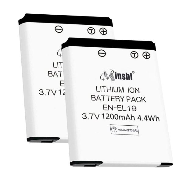 【２個セット】minshi NIKONニコン EN-EL19  S6400 対応 EN-EL19 1...