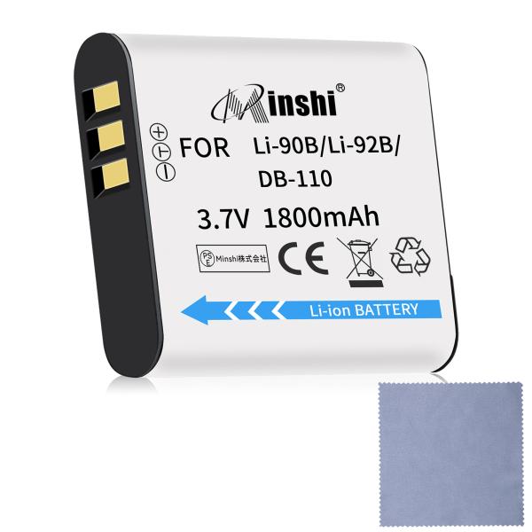 【清潔布ー付】minshi OLYMPUS LI-90B 【1800mAh 3.6V】PSE認定済 ...