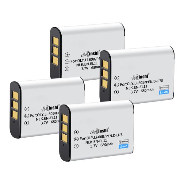 【4個セット】minshi NIKON Ricoh DB-80 EN-EL11 【680mAh 3....