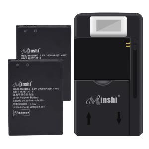【充電器と電池2個】minshi HUAWEI Pocket WiFi 504HW【3000mAh ...