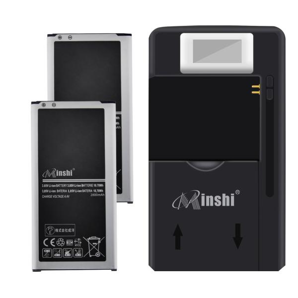 【充電器と電池2個】minshi Samsung GALAXY S5 SCL23【2800mAh 3...
