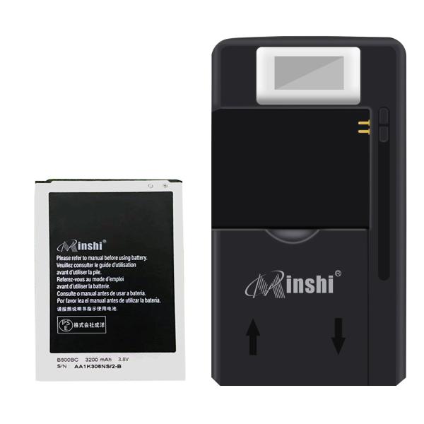 【充電器と電池1個】minshi Samsung B800BC【3200mAh 3.8V】対応用 高...