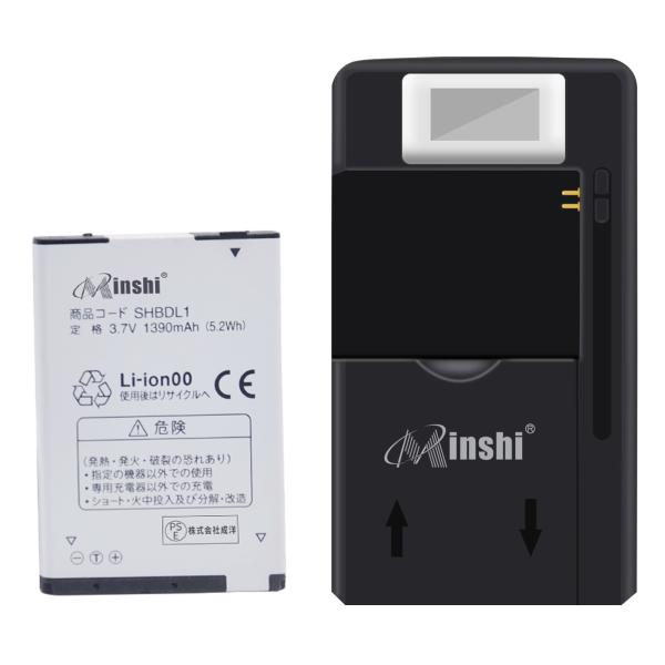 【充電器と電池1個】minshi softbank SHBDL1 対応 交換電池パック1390mAh...