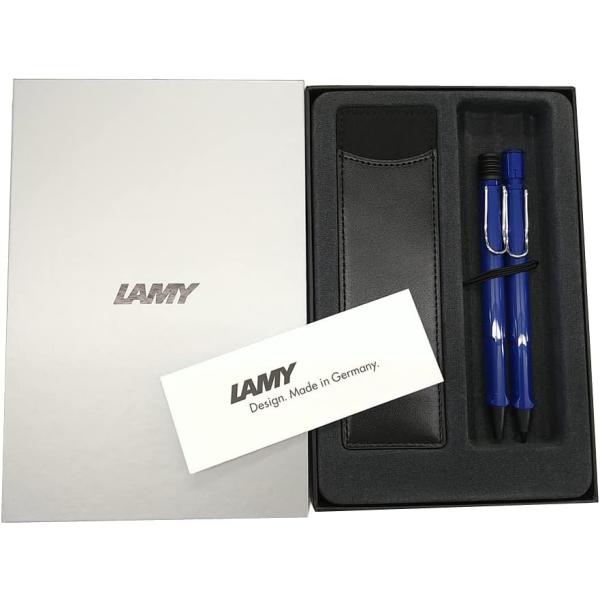 【ラッピング無料】 LAMY ラミー ボールペン シャープペン セット サファリ  ブルー レザーペ...