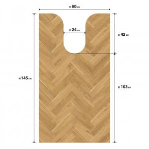 吸着トイレ模様替え ETJM-10041 80cm×145cm ブラウン