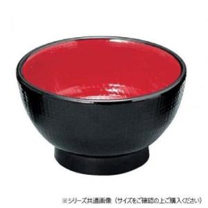 福井クラフト　耐A長寿木目丼中黒内朱H80 21409067